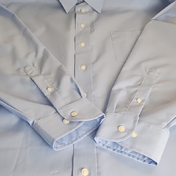 Stafford Light Blue Performance The Super Shirt Men's Dress Shirt - Picture 9 of 13